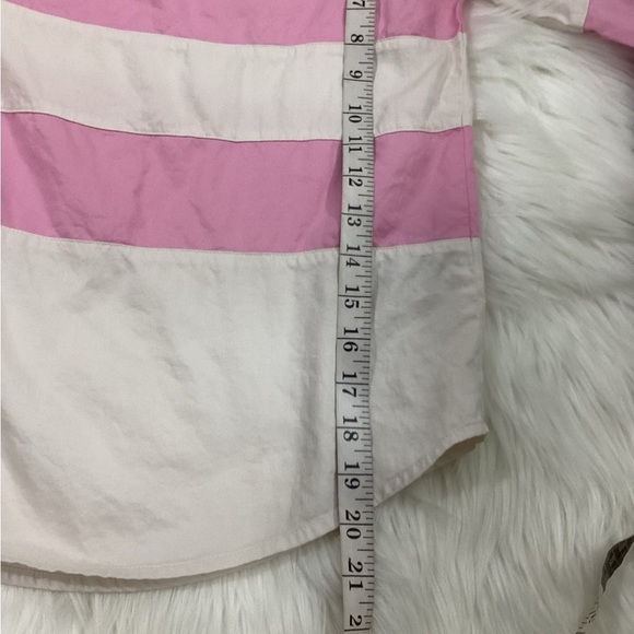 Vero Moda pink and off white top woman’s medium partial elastic neckline - Picture 16 of 16